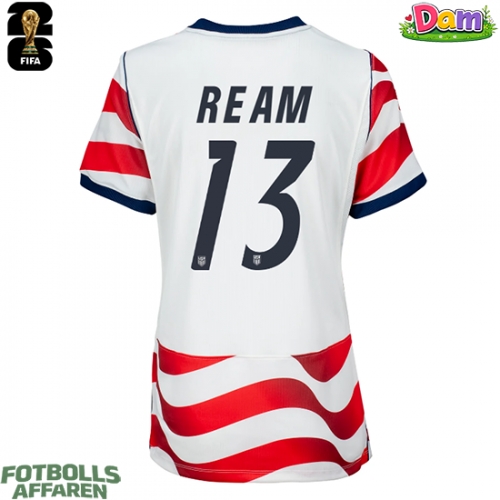 Förenta stater Tim Ream #13 Hemmatröja Kvinnor VM 2026 Kortärmad